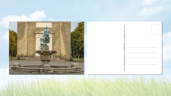Postkarte Husumer Tine-Brunnen