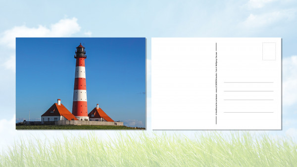 Postkarte Leuchtturm Westerhever